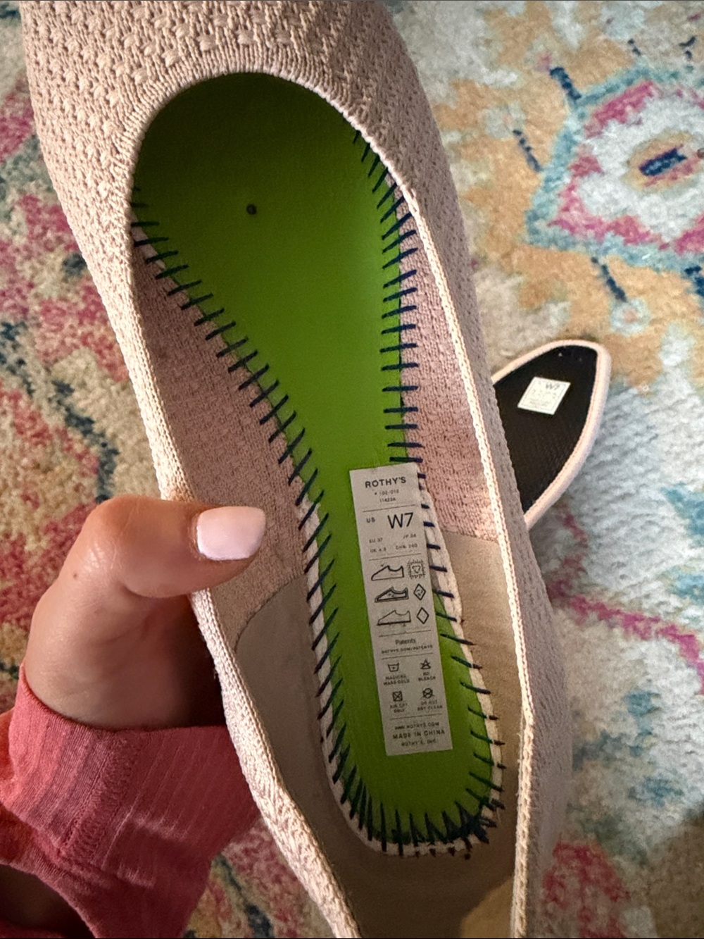 Rothy’s Strappy Ballerina Pink Ballet Flats - Picture 3 of 6